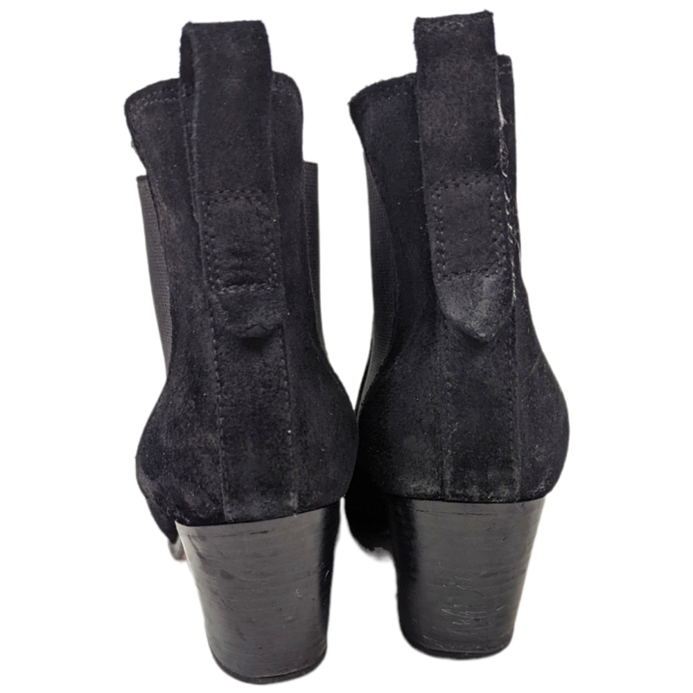 Rag & Bone Ankle Boots Booties Devon Suede Leather Heeled Black Women's 40 - Picture 5 of 15